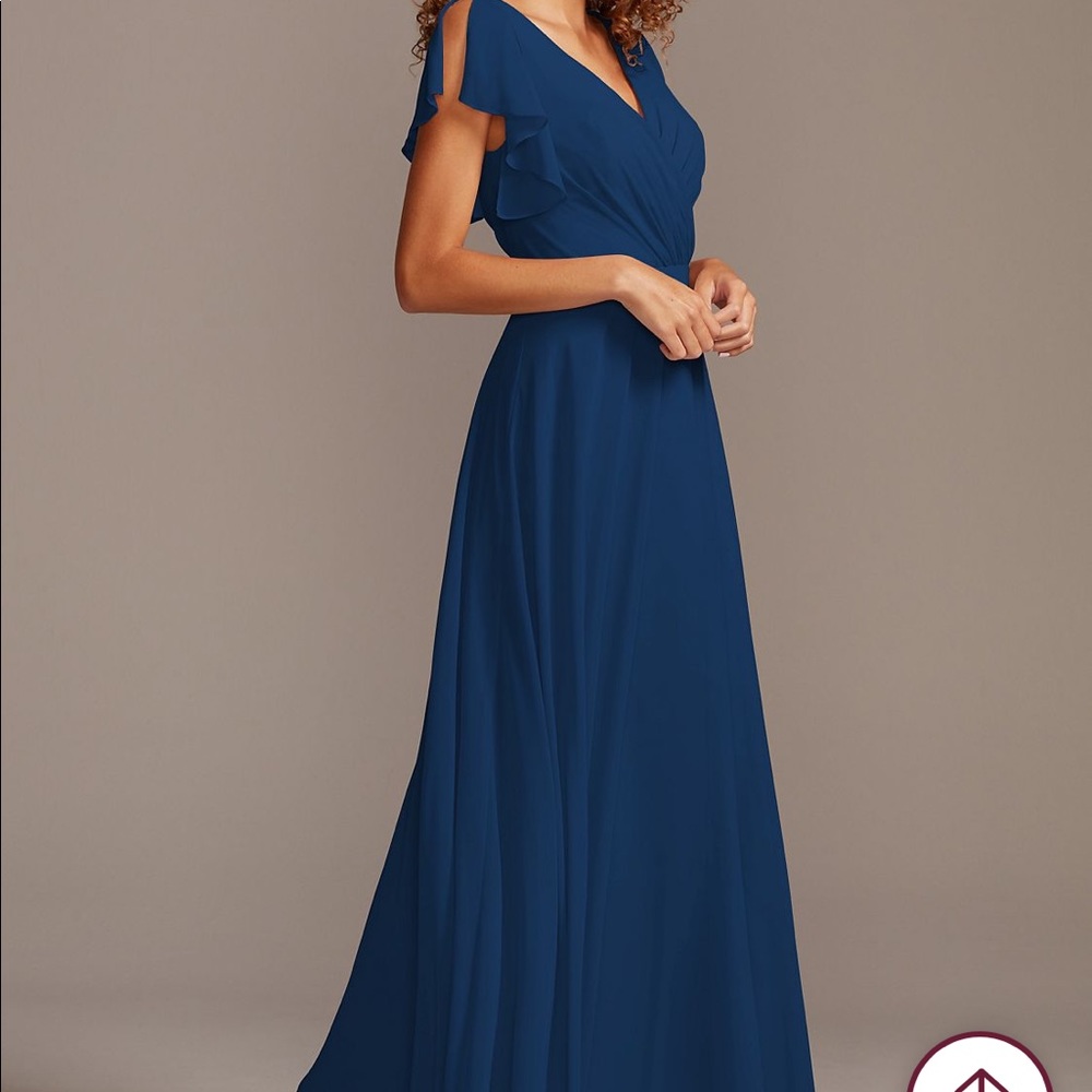 David’s Bridal Flutter Sleeve Bridesmaid Dress